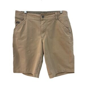 Kuhl Rydr Mens Khaki Tan Hiking Utility Shorts Size 32 Cotton Blend Outdoor